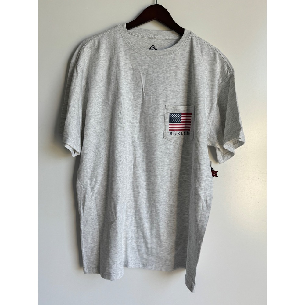 Burlebo Men Party Like W Dress Like JFK Think Like Reagan Pocket T-Shirt Gray L